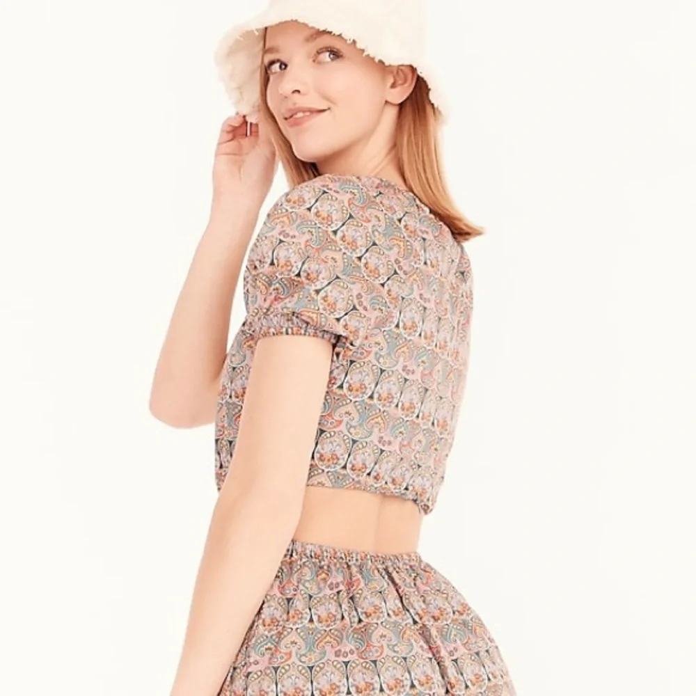 NWT J.Crew Side-cutout cotton dress in Liberty Giorgia Duke print size 4